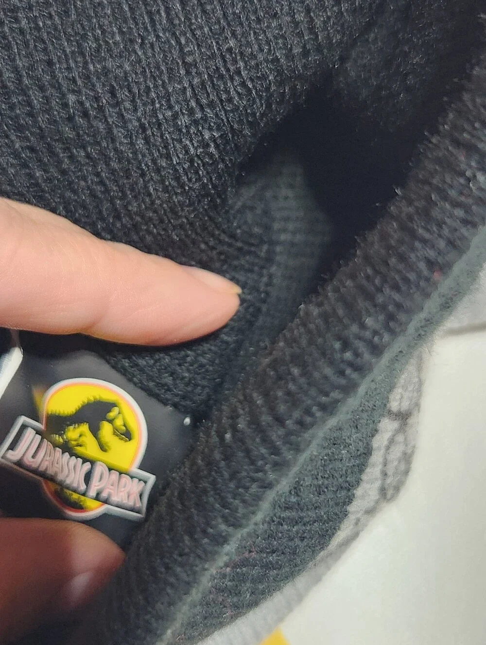 Jurassic Park Winter Beanie Hat And Gloves Kids New Gray Black Red Dinosaur